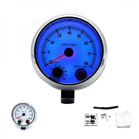 디바이스마트,EV 전기차/캠핑카/그린에너지 > 센서류 > 게이지,SMG,95mm 흰색 전기 타코미터 RPM 게이지 [TYE-LG027],12V / 95mm / 0-8000RPM / 타코미터 / 블랙 / 7가지 LED 색상