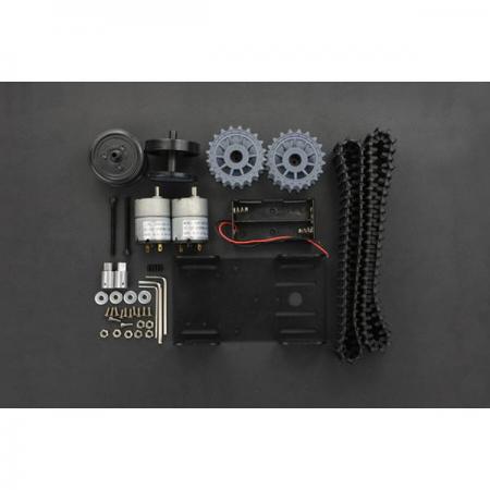 디바이스마트,오픈소스/코딩교육 > 아두이노 > 아두이노 교육용키트,DFROBOT,Black Gladiator - Tracked Robot Chassis [ROB0153],조립 치수: 19.3*16.3*6cm(L*W*H)/7.60*6.42*2.36" / 순중량: 0.47kg /  전압 범위: 6V-12V /  무부하 속도: 170-350RPM