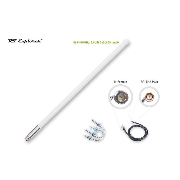 Fiberglass Antenna Kit; 863-870MHz; 5.8dBi; 800mm [318020690]