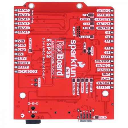 디바이스마트,오픈소스/코딩교육 > 파이썬/IoT 개발 보드 > ESP32,SparkFun,SparkFun IoT RedBoard - ESP32 Development Board [WRL-19177],ESP32 개발보드 / ESP32-D0WDQ6 칩 / 와이파이, 블루투스 / 저전력, 음성 인코딩, MP3 /  Qwiic Connect / USB-to-seria / / TLS 1.2 내장 / I2C /  운영체제 : LwlP가 있는 freeRTOS
