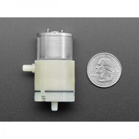 디바이스마트,기계/제어/로봇/모터 > 모터류 > 펌프모터 > 에어 펌프모터,Adafruit,Air Pump and Vacuum DC Motor - 4.5V and 1.8 LPM - ZR320-02PM [ada-4700],공기 펌프 및 진공 DC 모터 / 펌프는 기본적으로 4.5V로 전원이 공급되고 약 600mA를 소비하는 DC 모터입니다. / 유속은 1.8LPM (분당 리터)이고 '실속' 최대 압력은 -55kpa입니다.