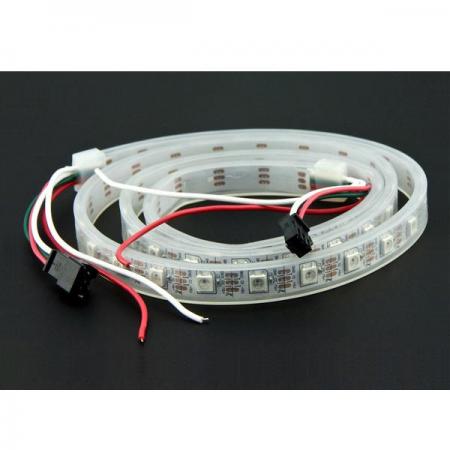 디바이스마트,LED/LCD > LED 인테리어조명 > LED 스트립,DFROBOT,Digital RGB LED Weatherproof Strip 60 LED - (1m) [FIT0356],60개의 RGB LED / 전원 공급 장치: 5V@1A (3.3V ~ 5V에서 작동 가능) / 밝기 등급: 256 / 데이터 속도: 800Kbps