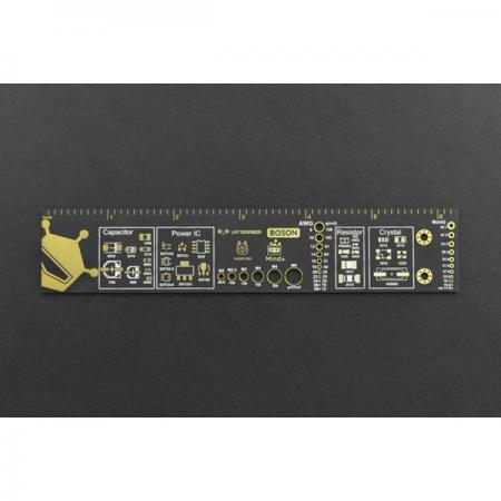 디바이스마트,MCU보드/전자키트 > 프로세서/개발보드 > 기타 MCU,DFROBOT,DFRobot PCB Engineering Ruler - Mini (6.3inches) [DWG0014-M],치수(L x W x H): 160*32mm/6.3*1.26인치 / 와이어 직경 참조(AWG): 8/10/12/14/16/18/20/22/24/26/28 / 중력 설계 정의 표준 / 스크린 인쇄 실제 크기 참조