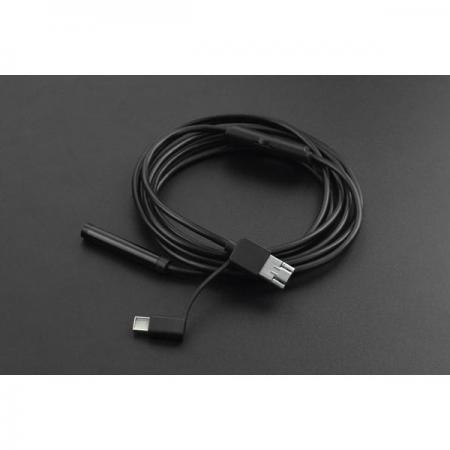 디바이스마트,수공구/전자공구/전동공구 > 전자공구 > 광학기기 > 내시경,DFROBOT,3-in-1 Waterproof USB Endoscope Inspection Camera [FIT0819],렌즈 직경: 8mm/0.31인치 / 렌즈 픽셀: 1200P / 시야각: 70도 / USB, 마이크로 USB, Type-c / 케이블 길이: 5m