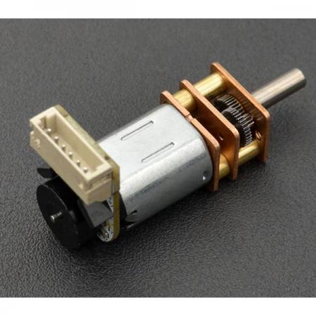 디바이스마트,기계/제어/로봇/모터 > 모터류 > DC기어드모터,DFROBOT,Micro Metal Geared motor w/Encoder - 6V 310RPM 50:1 [FIT0482],정격 전압: 6.0V / 모터 속도: 15000RPM / 기어 감속비: 50:1 / 감속기 길이: 9.0mm  / 무게: 18g