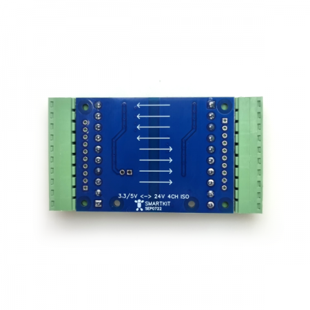 디바이스마트,MCU보드/전자키트 > 전원/신호/저장/응용 > 레벨컨버터/전압관리,한진데이타,8채널(입력-4,출력4) 24V3.3V(5V)신호 변환 모듈 (P3013-1),55mm X 40mm X 26mm / 신호변환 : 24V  3.3V / 입력전원 : DC24V/0.2A