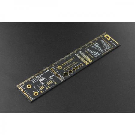 디바이스마트,MCU보드/전자키트 > 프로세서/개발보드 > 기타 MCU,DFROBOT,DFRobot PCB Engineering Ruler - Mini (6.3inches) [DWG0014-M],치수(L x W x H): 160*32mm/6.3*1.26인치 / 와이어 직경 참조(AWG): 8/10/12/14/16/18/20/22/24/26/28 / 중력 설계 정의 표준 / 스크린 인쇄 실제 크기 참조