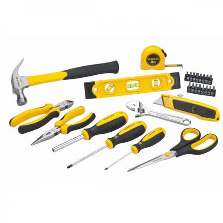 디바이스마트,수공구/전자공구/전동공구 > 전자공구 > 공구가방/공구세트 > 공구세트,스탠리,28PC 수공구 세트 (수공구27+케이스) STHT0-75949,상품구성: 파이버글라스 망치, 9인치 수평계, 3M 줄자, 6인치 렌치, 6인치 롱노우즈플라이어, 6인치 니퍼, 8인치 가위, 칼 & 칼날, 일자 드라이버, 십자 드라이버, 멀티 드라이버, 비트16종, 케이스