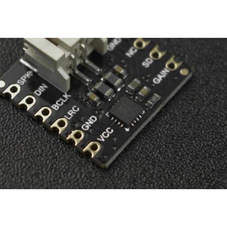 디바이스마트,MCU보드/전자키트 > 음악/앰프/녹음 > 앰프/증폭,DFROBOT,MAX98357 I2S Amplifier Module [DFR0954],작동 전압: DC 3.3V~5V / 출력 전력: 8Ω 1.8W / 4Ω 2.5W / 출력 채널: 단일 채널 / 통신 인터페이스: I2S 인터페이스 / 주파수 응답: ±0.2dB