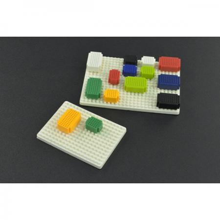 디바이스마트,MCU보드/전자키트 > 교육용키트/로봇 > 교육용키트 > 재미있는키트/기타,DFROBOT,Multi-color Block Building Breadboard Kit [FIT0908],재질: ABS / 홀 수: 25 & 55 홀 / 구멍 피치: 2.54mm/0.1"" / 적당한 철사 직경: 20-29AWG / 작동 온도: -20℃~+80℃ / 브레드보드 색상: 빨강, 노랑, 파랑, 녹색, 검정, 흰색, 신선한 녹색