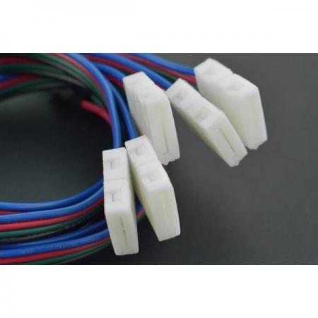 디바이스마트,케이블/전선 > 어셈블리 케이블 > 특수 커넥터 케이블,DFROBOT,4-Pin LED Strip Connector Cable-Single Head (5PCS) [FIT0866],LED 스트립 폭: 10mm / 철사 길이: 20cm / 작동 온도: -45℃~+105℃ / LED 스트립 두께: 0.2mm-0.3mm