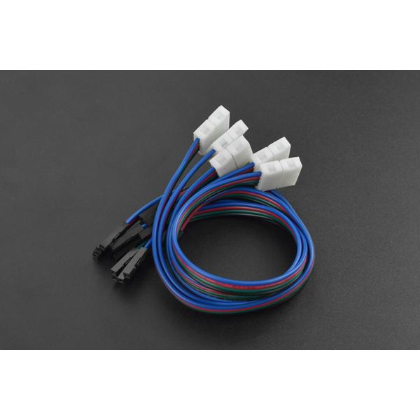 4-Pin LED Strip Connector Cable-Single Head (5PCS) [FIT0866]