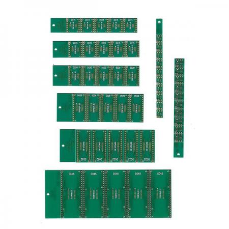 디바이스마트,커넥터/PCB > PCB기판/관련상품 > IC 변환기판 > 변환기판 (미분류),SME,IC핏치 변환용 기판 [SMEIC14], 재질 : 에폭시 양면 / 색상(레지스트) : 녹색 and 흰색 / 기판크기 : 5매/1set (18.3mm X 18.3mm) / 기판두께 : 1.0mm / 랜드부 표면처리 : 금도금(동,니켈 하지도금) / 랜드부 핏치 : 2.54mm / 랜드부 홀 직경 : 0.9mm / 랜드부 직경 : 2.0mm
