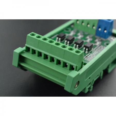 디바이스마트,MCU보드/전자키트 > 전원/신호/저장/응용 > 레벨컨버터/전압관리,DFROBOT,4-Channel Level Converter (12V to 5V) [DFR0914],입력 채널: 4채널 광커플러 절연 / 출력 신호: PNP 출력 / 센서 입력 전압: 12V / 모듈 공급 전압: 5V / 나사 구멍의 크기: 3mm/0.12인치