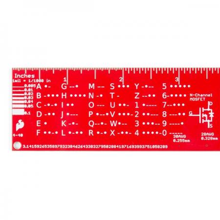 디바이스마트,커넥터/PCB > PCB기판/관련상품 > 특수기판 > 특수제작 PCB,SparkFun,SparkFun PCB Ruler - 12 Inch [TOL-15295],0.05인치 또는 1/32인치 까지 표시가 있는 12인치 PCB 눈금자