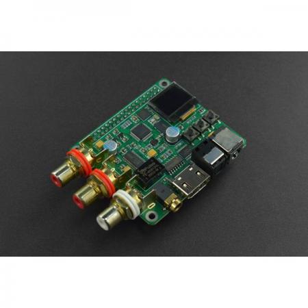 디바이스마트,오픈소스/코딩교육 > 라즈베리파이 > 라즈베리파이 확장보드/HAT,DFROBOT,DAC Audio Decoder Board for Raspberry Pi 3B+/ 4B [DFR0941],동축: PCM 32K - 192K/24Bit, DOP DOP64 / 광섬유: PCM 32K - 192K/24Bit, DOP DOP64 / 정격 전압: +5V / 정격 전류: 300mA / 널 차원: 56mm*65mm/2.20*2.56"