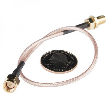 디바이스마트,MCU보드/전자키트 > 통신/네트워크 > 안테나 > 연장 케이블,SparkFun,Interface Cable - SMA Female to SMA Male (25cm) [WRL-12861],SMA 수-암 커넥터 / 길이 : 25cm / 최대 17GHz 주파수 처리할 수 있는 50Ω 임피던스