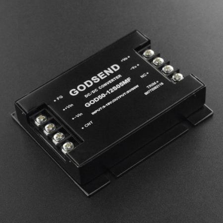 디바이스마트,MCU보드/전자키트 > 전원/신호/저장/응용 > 레벨컨버터/전압관리,DFROBOT,Industrial Isolated DC-DC Buck Converter (9~18V to 5V 10A)[DFR0929],최대 50W의 출력 전력 / 고절연 내전압 1500V DC 또는 800V AC / 작동 온도: -40°C~+85°C  / 변환 효율: 83% / 입력 쉘(FG) 1000V / 출력 쉘(FG) 500V