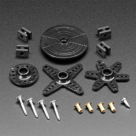 디바이스마트,기계/제어/로봇/모터 > 모터류 > 서보모터 > 서보모터용 악세사리,Adafruit,Standard Servo Arm and Horn Set - 25 Spline [ada-4250],표준 서보 암 스플라인 / 25개 / 표준 크기 서보 모터와 호환 가능