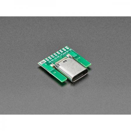 디바이스마트,MCU보드/전자키트 > 통신/네트워크 > USB관련,Adafruit,USB Type C Socket - SMT Inline Breakout Board [ada-4396],SMT 인라인 브레이크아웃 보드 / USB C타입 소켓 / 크기 : 17.0mm x 15.6mm x 3.2mm