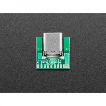 디바이스마트,MCU보드/전자키트 > 통신/네트워크 > USB관련,Adafruit,USB Type C Socket - SMT Inline Breakout Board [ada-4396],SMT 인라인 브레이크아웃 보드 / USB C타입 소켓 / 크기 : 17.0mm x 15.6mm x 3.2mm