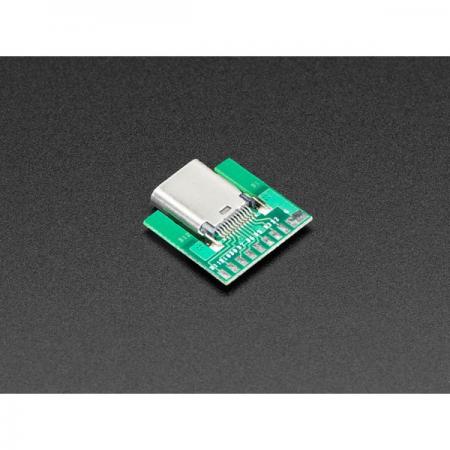 디바이스마트,MCU보드/전자키트 > 통신/네트워크 > USB관련,Adafruit,USB Type C Socket - SMT Inline Breakout Board [ada-4396],SMT 인라인 브레이크아웃 보드 / USB C타입 소켓 / 크기 : 17.0mm x 15.6mm x 3.2mm