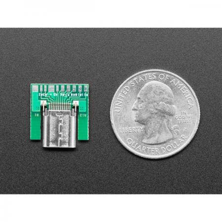 디바이스마트,MCU보드/전자키트 > 통신/네트워크 > USB관련,Adafruit,USB Type C Socket - SMT Inline Breakout Board [ada-4396],SMT 인라인 브레이크아웃 보드 / USB C타입 소켓 / 크기 : 17.0mm x 15.6mm x 3.2mm