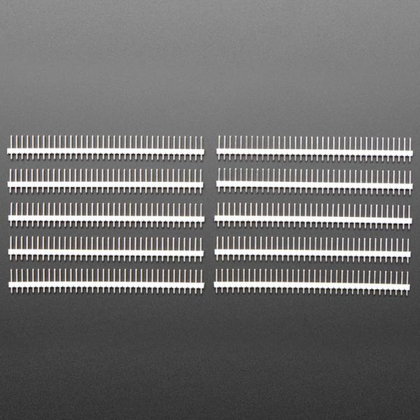 Break-away 0.1' 36-pin strip male header - White - 10 pack [ada-4149]