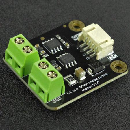 디바이스마트,MCU보드/전자키트 > 전원/신호/저장/응용 > ADC/DAC,DFROBOT,Gravity: I2C 4-20mA DAC Module (Arduino Compatible)[DFR0972],칩 유형: GP8302 / 입력 신호 범위: 12비트, 0x000-0xFFF(0-25mA) / 입력 I2C 신호 하이 레벨: 2.7V-5V / 정확도: 교정 전 0.5%, 교정 후 0.2% / 작동 온도: -40°C ~ 125°C