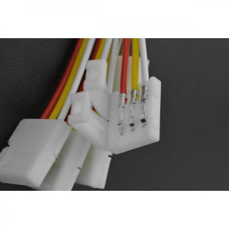 디바이스마트,케이블/전선 > 어셈블리 케이블 > 특수 커넥터 케이블,DFROBOT,3-Pin LED Strip Connector Cable (5PCS)[FIT0863],LED 스트립 폭: 10mm /  LED 스트립 두께: 0.2mm-0.4mm / 작동 온도: -45℃~+105℃