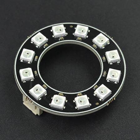 디바이스마트,LED/LCD > LED 인테리어조명 > LED 모듈,DFROBOT,WS2812-12 RGB LED Ring Lamp [DFR0888-12],램프 비드 모델: WS2812 / 램프 구슬의 수: 12 / 색상: 1600만 색상 / 인터페이스 유형: PH2.0-3P