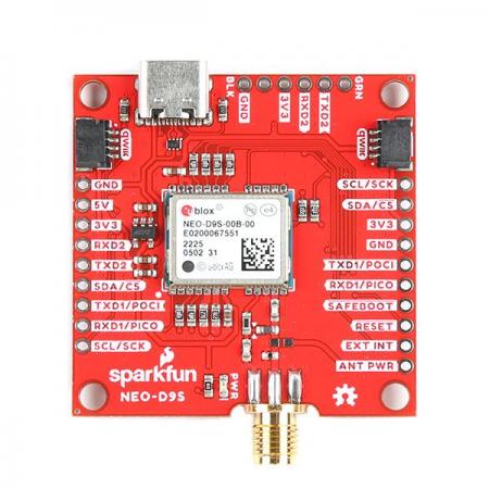 디바이스마트,MCU보드/전자키트 > 통신/네트워크 > GNSS/GPS > 정밀/고성능 GPS 모듈,SparkFun,SparkFun GNSS Correction Data Receiver - NEO-D9S (Qwiic) [GPS-19390],NEO-D9S / L-대역 보정 방송용 위성 데이터 수신기 / 2x Qwiic 커넥터 / SMA 커넥터 포함 / u-blox / L-Band Satellite와 동시 수신 / 전압 : 5V or 3.3V / I2C