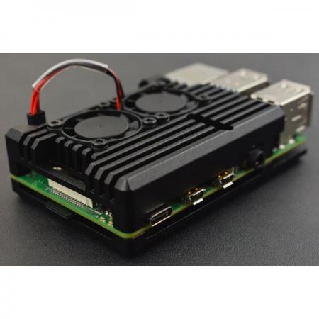 디바이스마트,오픈소스/코딩교육 > 라즈베리파이 > 라즈베리파이 케이스,DFROBOT,Metal Case for Raspberry Pi 4B (Dual fans) [FIT0650],차원: 87*56*25mm/3.4*2.2*1.0인치 / 무게: 101g / 자료: 알루미늄 합금