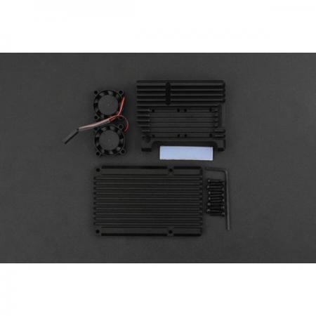 디바이스마트,오픈소스/코딩교육 > 라즈베리파이 > 라즈베리파이 케이스,DFROBOT,Metal Case for Raspberry Pi 4B (Dual fans) [FIT0650],차원: 87*56*25mm/3.4*2.2*1.0인치 / 무게: 101g / 자료: 알루미늄 합금