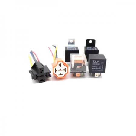 디바이스마트,EV 전기차/캠핑카/그린에너지 > 스위치/커넥터/릴레이 > 릴레이,SMG,KKA-B4 투명 릴레이 12V 40A 5핀 철판 [TYE-RL010],차량용 릴레이 12V 40A 5핀 / NO : 40A 14V / NC : 30A 14V / 1a1b1c / 브라켓(철)