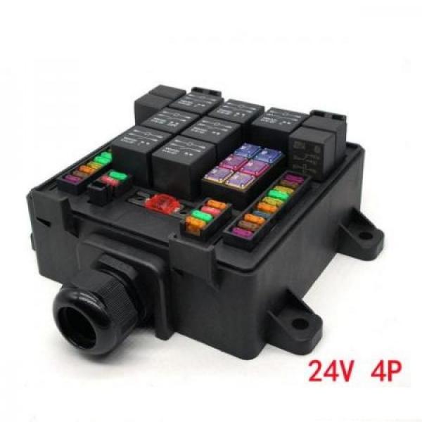 디바이스마트,EV 전기차/캠핑카/그린에너지 > 전선/전기용품 > 퓨즈/퓨즈박스,SMG,릴레이 퓨즈 정션박스 다방향 (24V 4P 포함),릴레이 퓨즈 홀더 / 퓨즈 포함 / 24V 4핀 릴레이 포함 / 145*145*95mm