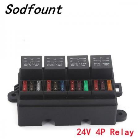 디바이스마트,EV 전기차/캠핑카/그린에너지 > 전선/전기용품 > 퓨즈/퓨즈박스,SMG,릴레이 퓨즈 정션박스 8way (24V 4P 포함),릴레이 퓨즈 홀더 / 8way / 퓨즈 포함 / 24V 4핀 릴레이 포함 / 130*70*45mm