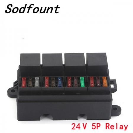 디바이스마트,EV 전기차/캠핑카/그린에너지 > 전선/전기용품 > 퓨즈/퓨즈박스,SMG,릴레이 퓨즈 정션박스 8way (24V 5P 포함),릴레이 퓨즈 홀더 / 8way / 퓨즈 포함 / 24V 5핀 릴레이 포함 / 130*70*45mm