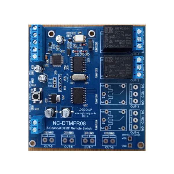 8채널 톤(DTMF)사용 원격제어 스위치(릴레이 접점) (동작상태 음성안내(응답기능) 내장) (NC-DTMF-R8)