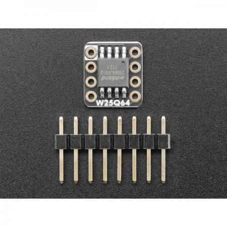 디바이스마트,MCU보드/전자키트 > 전원/신호/저장/응용 > SD/TF/메모리,Adafruit,Adafruit QSPI DIP Breakout Board - W25Q64 - 64 MBit 8 MByte - W25Q64JVSSIQ [ada-5633],W25Q64JVSSIQ / 64MBit 8MByte / 최대 16MByte(128Mbit) 메모리를 제공할 수 있는 외부 QSPI 플래시 메모리 칩이 연결