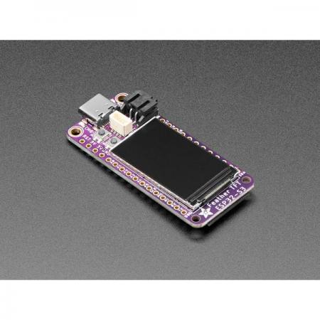 디바이스마트,오픈소스/코딩교육 > 파이썬/IoT 개발 보드 > ESP32,Adafruit,Adafruit ESP32-S3 TFT Feather - 4MB Flash, 2MB PSRAM, STEMMA QT [ada-5483],ESP32-S3 Dual Core 240MHz Tensilica 프로세서 기반 / Color 1.14인치 IPS TFT with 240x135 픽셀 / 전원 : USB-C 또는 Li-poly 배터리 / 크기 : 52.5 x 22.8 x 9.5mm