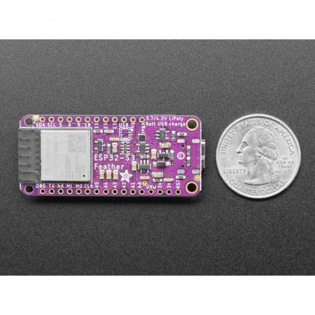디바이스마트,오픈소스/코딩교육 > 파이썬/IoT 개발 보드 > ESP32,Adafruit,Adafruit ESP32-S3 TFT Feather - 4MB Flash, 2MB PSRAM, STEMMA QT [ada-5483],ESP32-S3 Dual Core 240MHz Tensilica 프로세서 기반 / Color 1.14인치 IPS TFT with 240x135 픽셀 / 전원 : USB-C 또는 Li-poly 배터리 / 크기 : 52.5 x 22.8 x 9.5mm