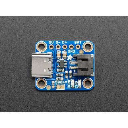디바이스마트,MCU보드/전자키트 > 전원/신호/저장/응용 > 충전/배터리/전원,Adafruit,Adafruit Micro-Lipo Charger for LiPoly Batt with USB Type C Jack [ada-4410],LiPoly/LiIon용 마이크로-리포 충전기 / USB Type C / 3.7/4.2v 배터리 충전용 / 100mA 충전 전류, 점퍼를 납땜하여 500mA로 조정 가능