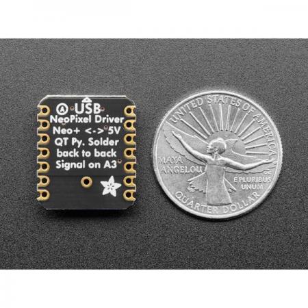 디바이스마트,LED/LCD > 드라이버/컨트롤러 > LED 드라이버,Adafruit,Adafruit NeoPixel Driver BFF Add-On for QT Py and Xiao [ada-5645],QT Py 및 Xiao용 Adafruit NeoPixel 드라이버 / 핀 A3 기본값 에서 레벨 시프트된 데이터, 솔더 점퍼 선택 SCL, TX, RX, SCK 또는 MOSI 가능