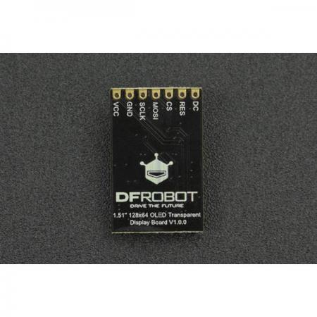 디바이스마트,MCU보드/전자키트 > 디스플레이 > LCD/OLED,DFROBOT,Fermion: 1.51inch OLED Transparent Display with Converter (Breakout) [DFR0934],작동 전압: 3.3V / 드라이버 칩: SSD1309 / 컨버터 인터페이스: SPI 및 GDI / 어댑터 크기: 18x28mm/0.71x1.10inch / 픽셀 피치: 0.274 x 0.274mm / 스크린 크기 : 42x27mm/1.65x1.07inch
