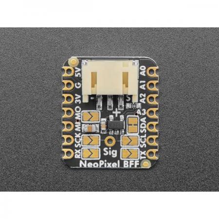 디바이스마트,LED/LCD > 드라이버/컨트롤러 > LED 드라이버,Adafruit,Adafruit NeoPixel Driver BFF Add-On for QT Py and Xiao [ada-5645],QT Py 및 Xiao용 Adafruit NeoPixel 드라이버 / 핀 A3 기본값 에서 레벨 시프트된 데이터, 솔더 점퍼 선택 SCL, TX, RX, SCK 또는 MOSI 가능