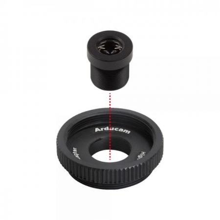 디바이스마트,오픈소스/코딩교육 > 라즈베리파이 > 라즈베리파이 카메라모듈/렌즈,ArduCAM,Arducam 1/1.8' 4K 16mm Low Distortion M12 Lens for OS08A10,OS08A20 and more image sensors with large optical format [LN076],4K M12 / 6mm F/2.8 저왜곡 M12 렌즈는 1/2.3' 센서에서 20° 수평 시야각을 제공합니다. / 유효 초점 거리: 16mm