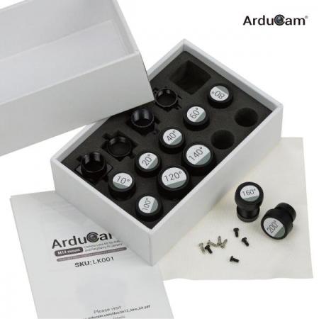 디바이스마트,오픈소스/코딩교육 > 라즈베리파이 > 라즈베리파이 카메라모듈/렌즈,ArduCAM,Arducam M12 Lens Set(M12 Lens Holder and Cleaning Cloth, Optical All-in-One) [LK001],M12 렌즈 세트 / Raspberry Pi 카메라(1/4') 및 Arduino용 Arducam 렌즈, 망원, 매크로, 광각, 어안 렌즈