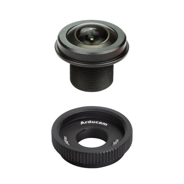 Arducam 180 Degree Fisheye 1/2.3' M12 Lens with Lens Adapter for Raspberry Pi High Quality Camera [LN031]