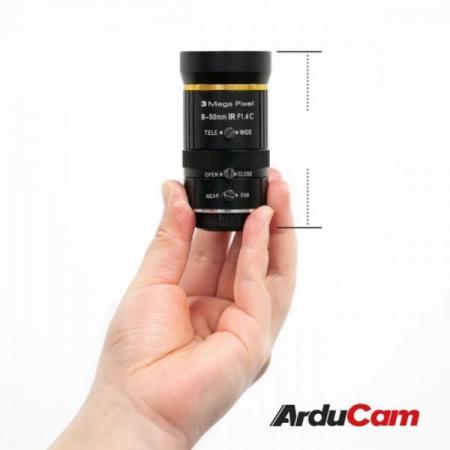 디바이스마트,오픈소스/코딩교육 > 라즈베리파이 > 라즈베리파이 카메라모듈/렌즈,ArduCAM,Arducam 8-50mm C-Mount Zoom Lens for IMX477 Raspberry Pi HQ Camera, with C-CS Adapter [LN057],IMX477 Raspberry Pi HQ 카메라용 Arducam 8-50mm C-마운트 줌 렌즈, C-CS 어댑터 포함